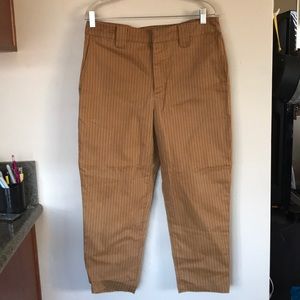 mens striped cropped trousers